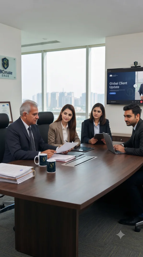 The IBCmate Sage team reviewing a client matter in the boardroom